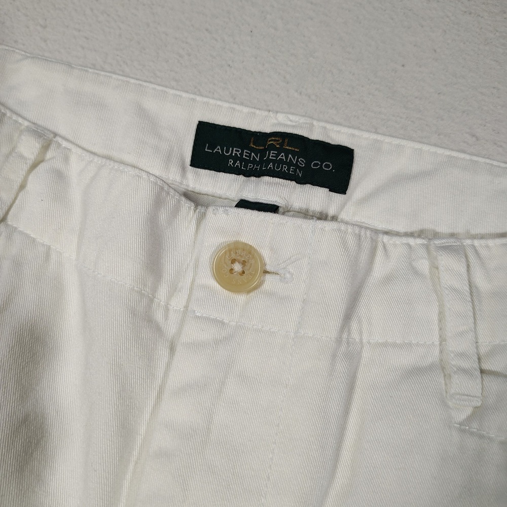 Lauren Ralph Lauren White Cotton Nautical Capri Women Size 12 Anchor Tag - Picture 5 of 16
